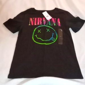 Nirvana SM Black Green And Pink T-Shirt